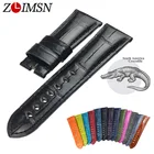 ZLIMSN 12 Цвет класса люкс из кожи аллигатора Ремешок для наручных часов для Panerai часы для мужчин и женщин, браслет 12 мм-26 мм подходит для наручных часов Apple Watch 38 мм 42 мм