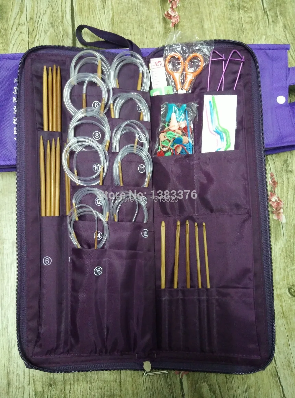Набор вязальных игл круглых вязаных крючков из бамбука прямые иглы набор ручных