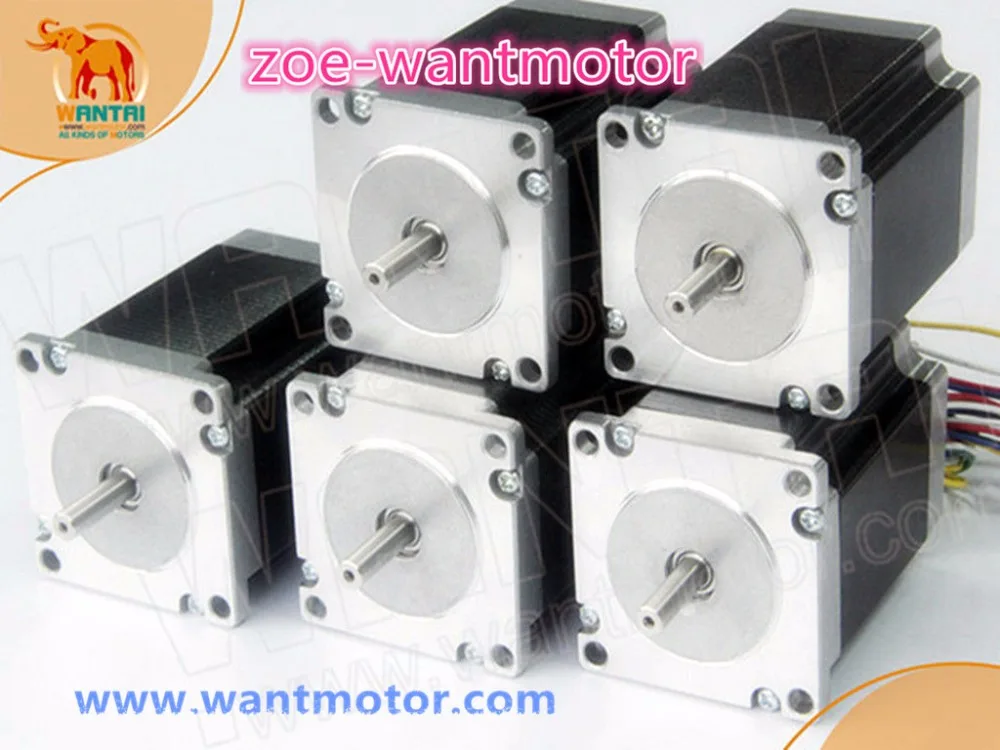 

Grea Motor! Wantai 5PCS Nema23 Stepper Motor 57BYGH603 287oz-in 78mm 1A CE ROHS ISO CNC Router Plastic Milling Machine Engraving