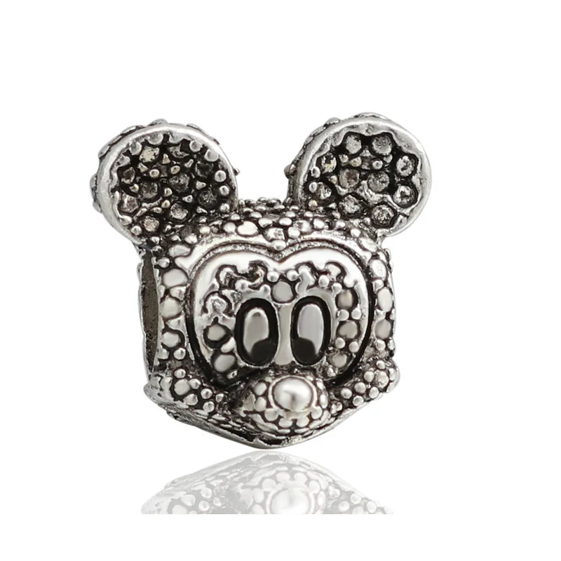 Maxi эмаль карта Love Hear галстук Микки из мультфильма Сплав Бусины подходят Pandora