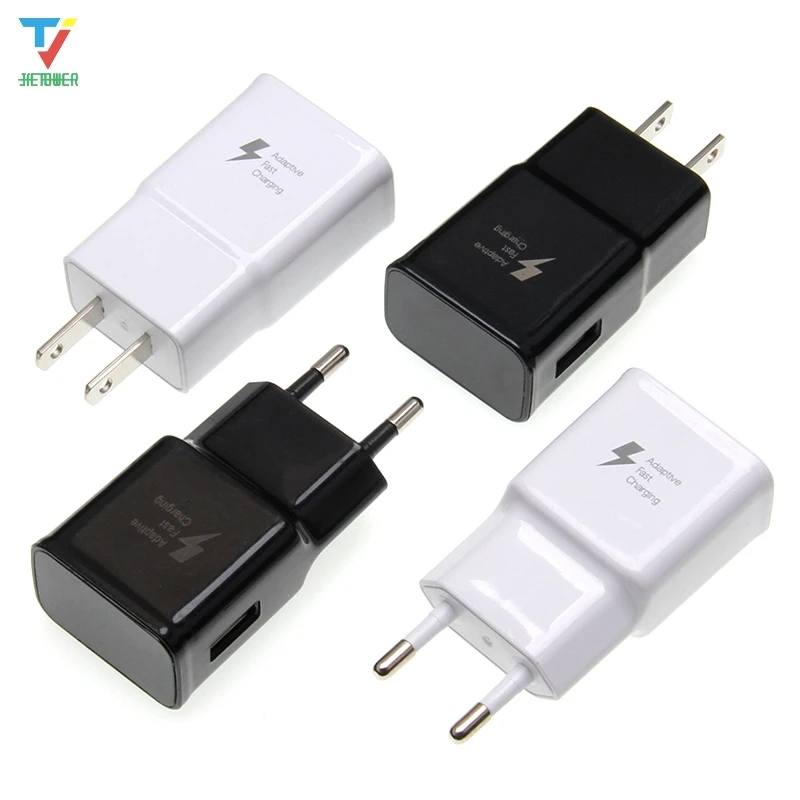 

100pcs/lot Fast Charger for Samsung Galaxy S6 S7 s8 Edge Note 4 5 A510 A710 USB Adaptive Fast Travel Charging 9V 1.67A & 5V 2A