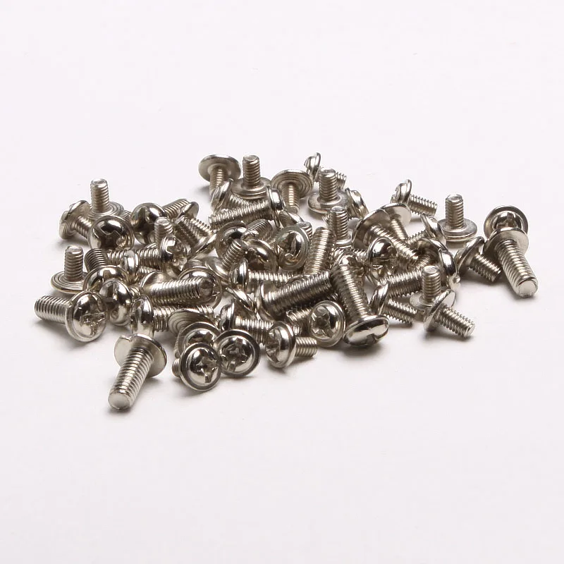 30 шт. мягкие круглые винты Phillips. Стандартные ленты средний никелированный винт M4 *