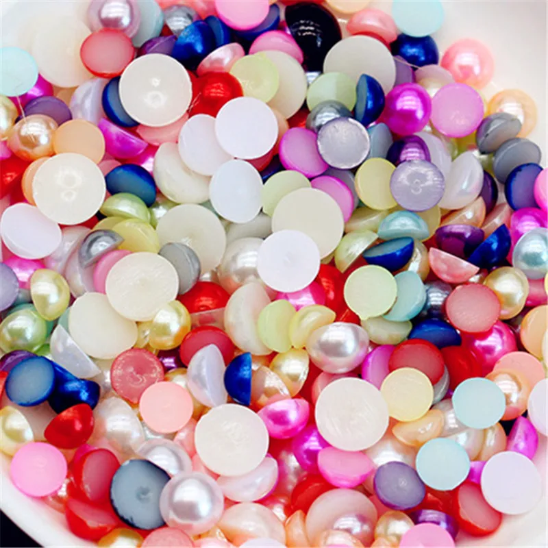 Полукруглые бусины с имитацией жемчуга 5 мм 200 шт./лот | Дом и сад