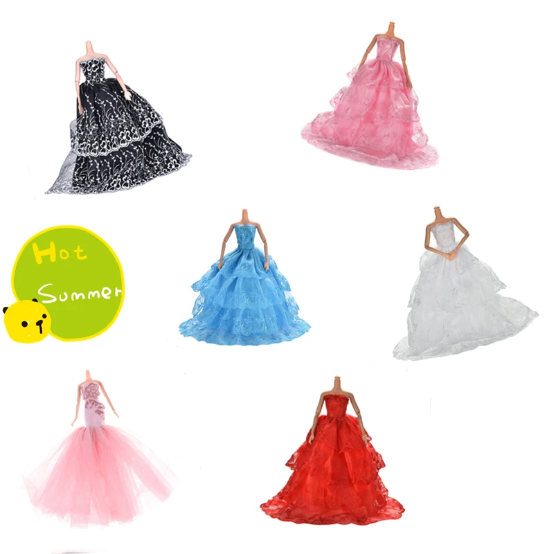 Элегантное свадебное Кукольное платье принцессы ручной работы Цветочное одежда