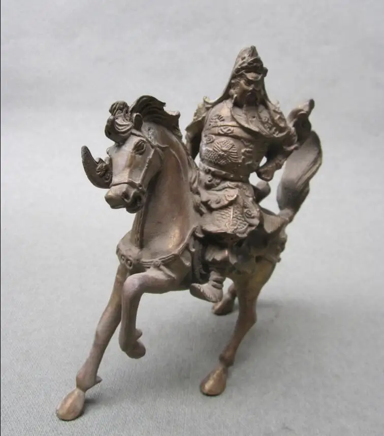 Chinese ancient bronze Guan Gong ride Malaysia | Дом и сад