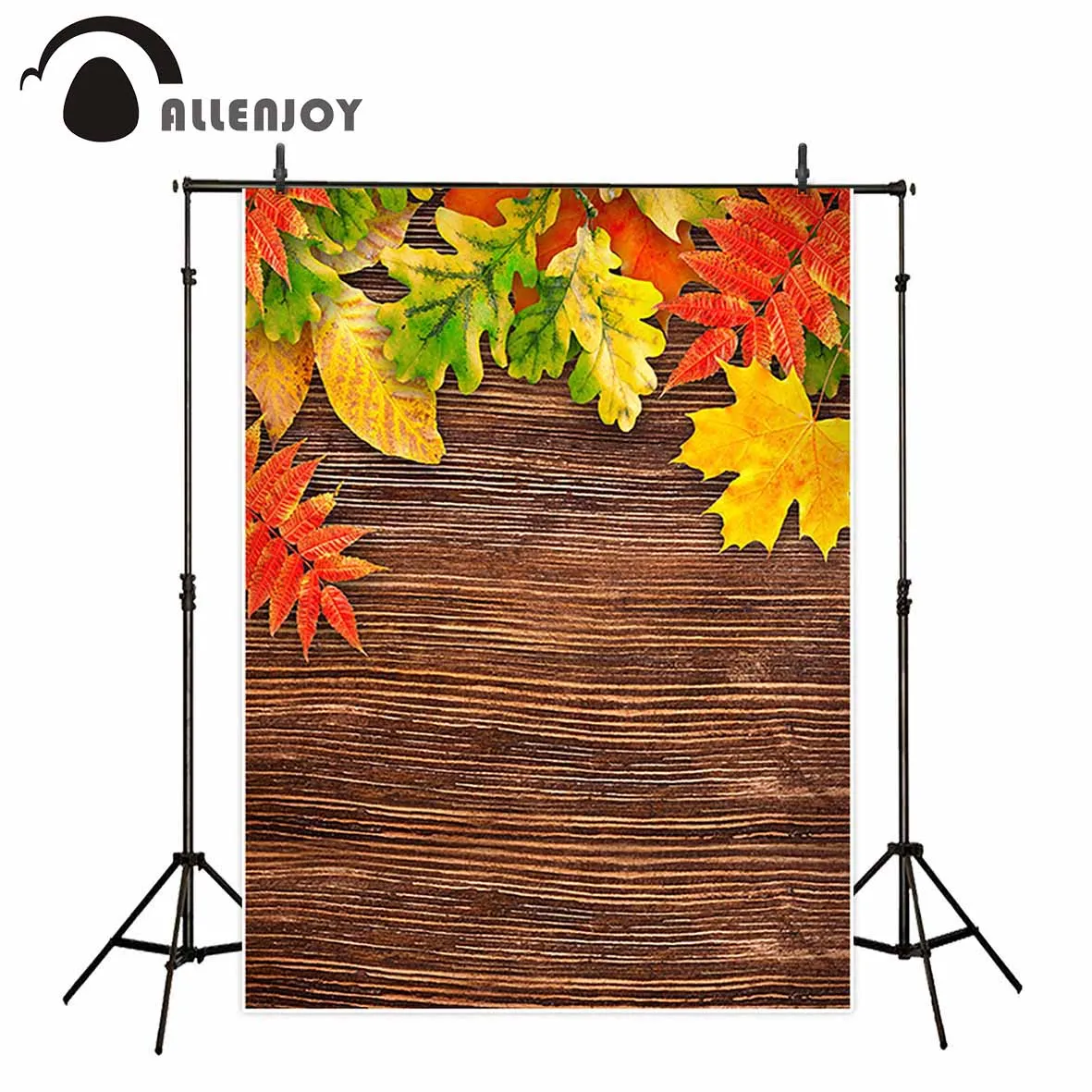 

Allenjoy new design photographic background Plant leaves green wood vintage classic backdrop photocall professional customize