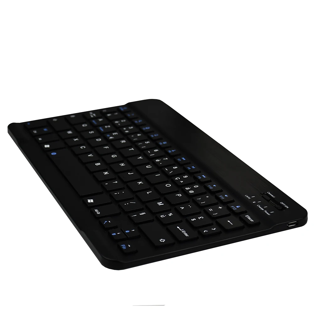 Zienstar 10 дюймов Azerty Французская алюминиевая Беспроводная клавиатура Bluetooth для Apple IOS Android Tablet Windows PC, литиевая батарея