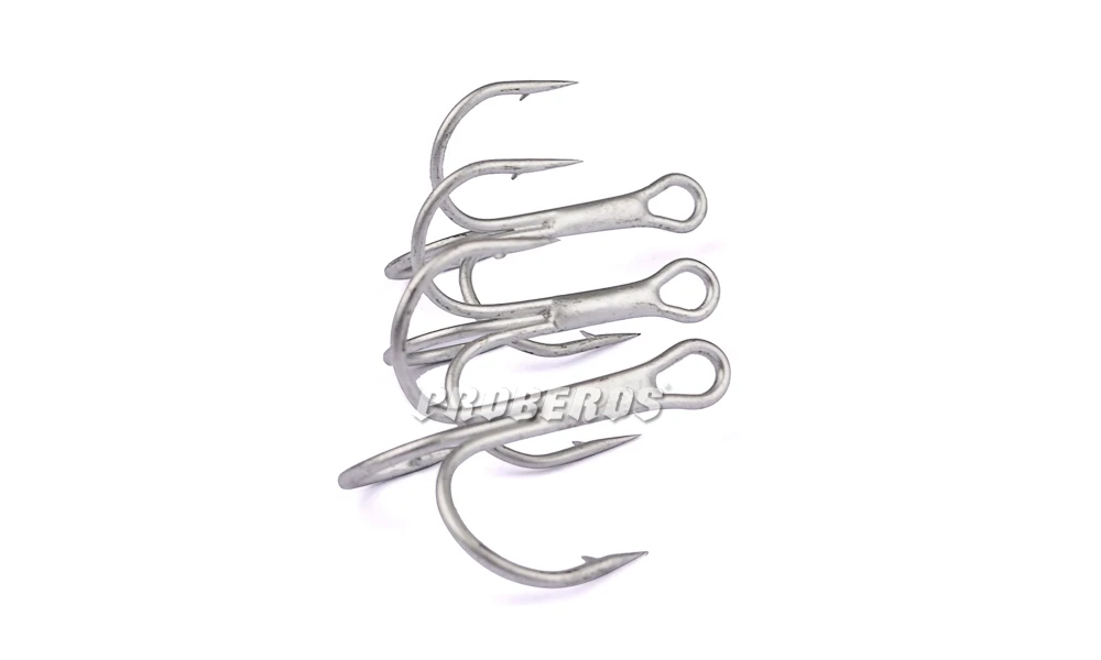 50PC Proberos Fishing Hook Treble FISHHOOK Overstriking Antirust Tackle 10#-2# High Carbon Steel | Спорт и развлечения