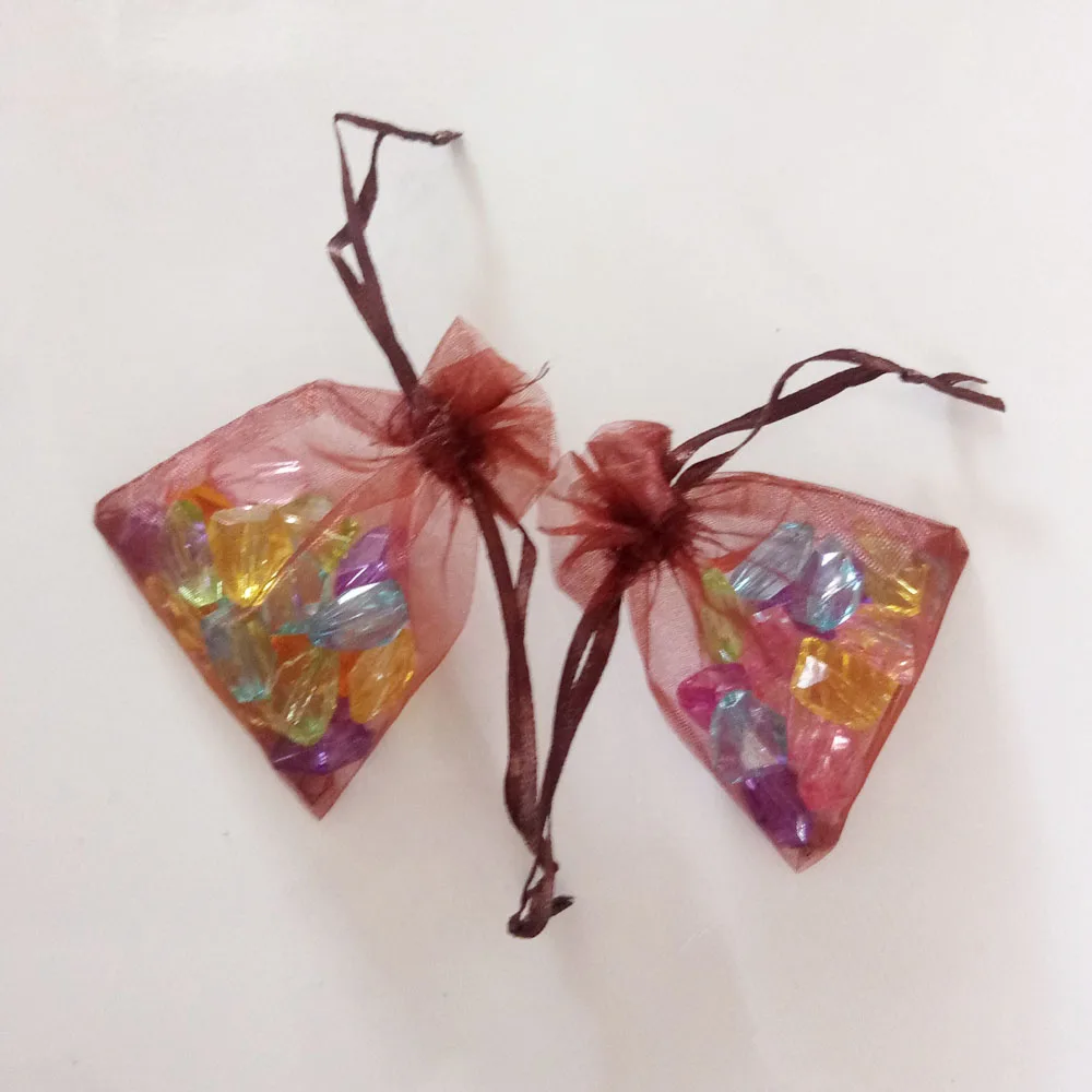 100 шт. коричневые подарочные пакеты для ювелирных изделий сумки и упаковки сумка