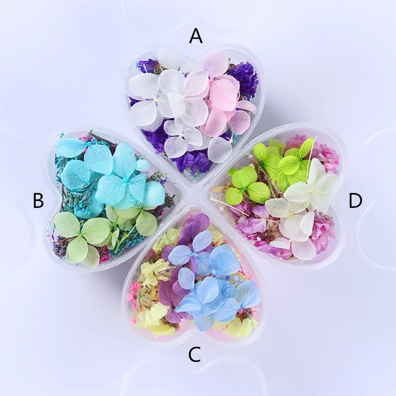 1 коробка Микс сушеных цветов для дизайна ногтей сделай сам консервированный