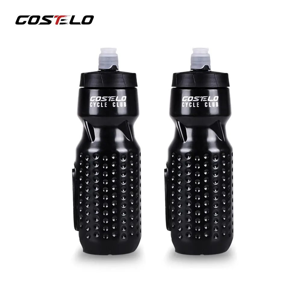 Black 2 pcs Инновационное Costelo магнитное крепление для велосипедной бутылки, держатель для велосипедной бутылки для воды, Спортивная бутылка для воды, 710 мл, фляжка для прессования - Цвет: Black 2 pcs