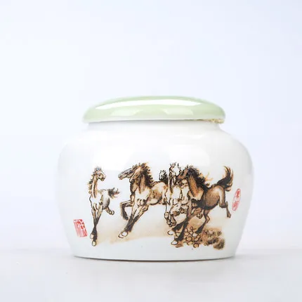 qingcimadaochenggon8 Чайная канистра, керамическая чайная упаковочная коробка, чайная коробка, фарфоровая герметичная емкость, портативная гончарная керамика, фарфоровая банка, кухонная банка - Цвет: qingcimadaochenggon8