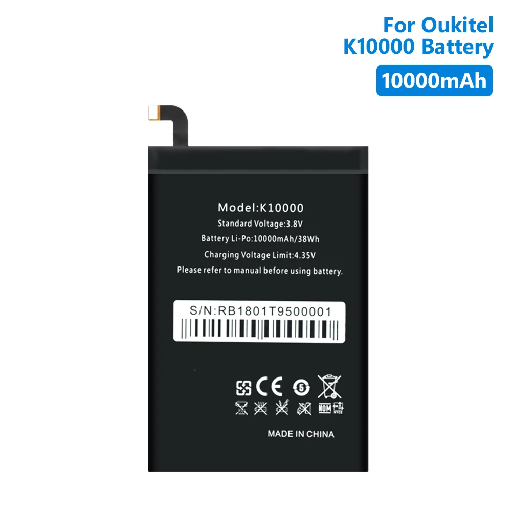 Высокое качество 10000 мАч 3,8 в батарея для Oukitel K10000 Мобильный телефон Замена литий-полимерные батареи мобильного телефона