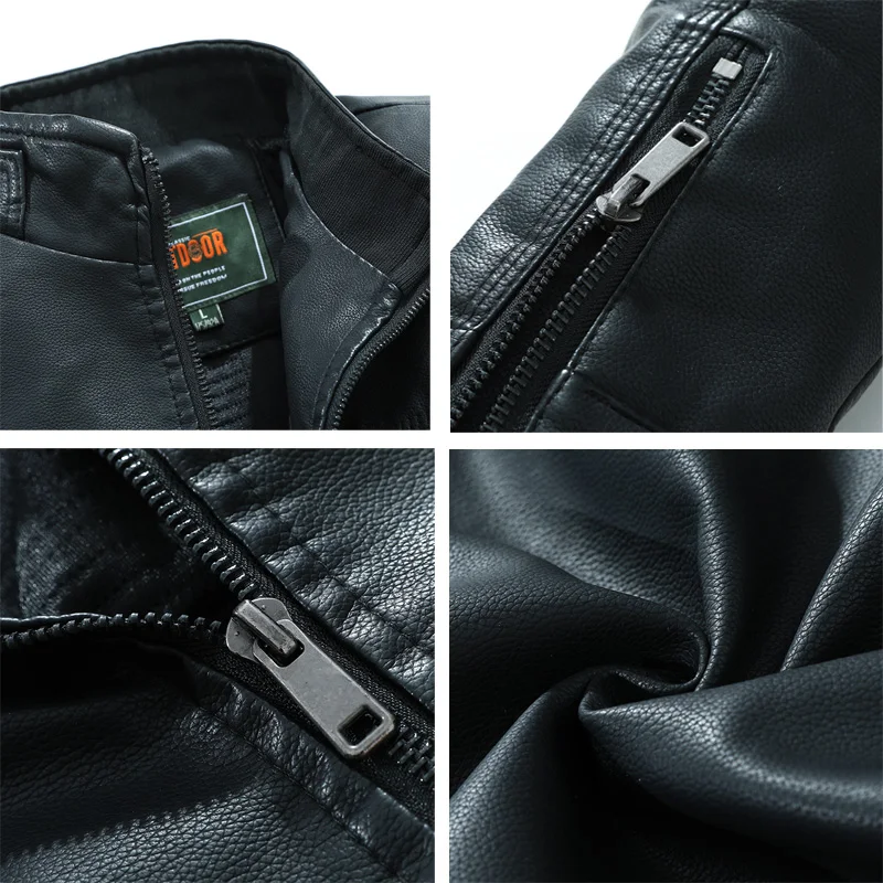 Куртка для мужчин вышивка бейсбол куртки осень Pu кожаные пальто Slim Fit колледж
