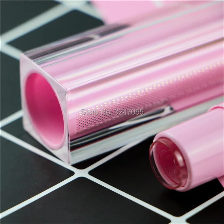 

12.1mm10/30/50pcs Pink/Clear/Black Cosmetic Professional Lipstick Tube with Rope,Square Plastic High Grade Empty Lip Balm Bottle