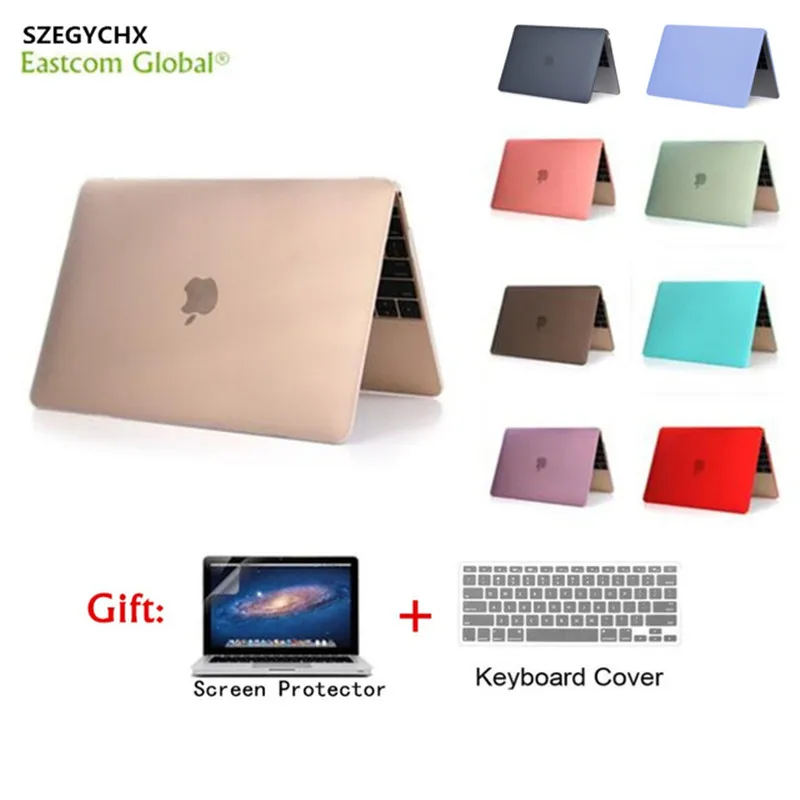 Жесткий матовый чехол для ноутбука MacBook Air 11 retina 12 крышка MacBook Pro 13 15 с сенсорной панелью A1706 A1707 A1989 A1990 A1932