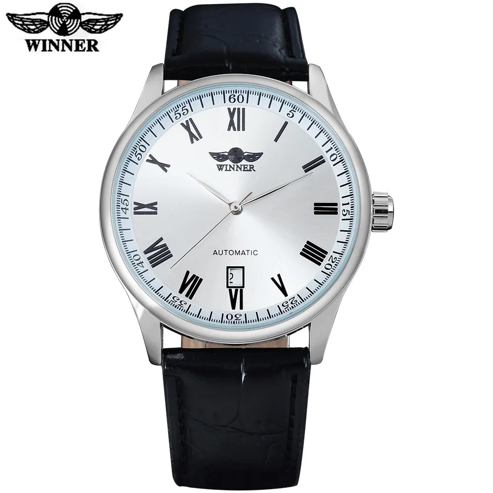 WINNER популярный бренд 2016 Мужские Простые автоматические часы с римскими цифрами