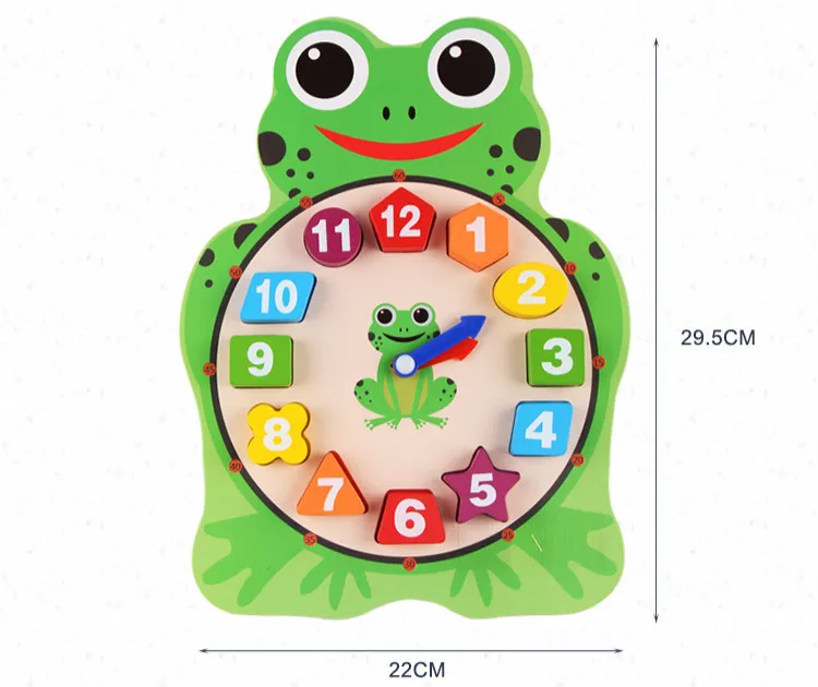 Деревянные пазлы игрушка-часы цифровая Геометрическая игрушка на поиск