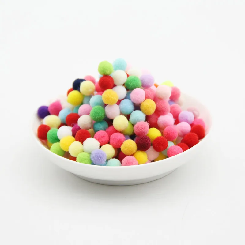 mix color 8 мм, 600 шт./лот, разноцветные мягкие пушистые Помпоны, меховые шарики, сделай сам, для детей, игрушки, аксессуары, швейные принадлежности, ремесло - Цвет: mix color