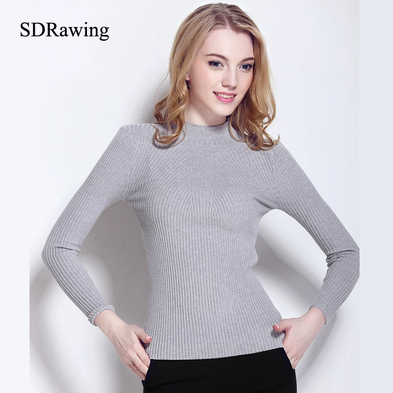 Новинка 2018 толстый теплый осенне-зимний женский пуловер свитер модный вязаный