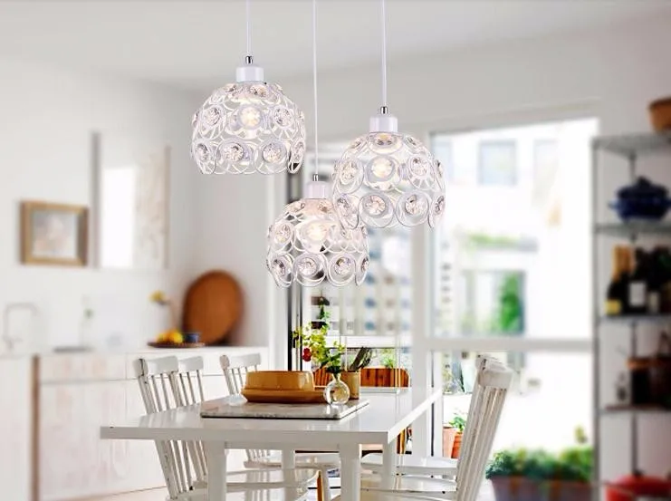 Led современный минималистский ресторан люстра Хрустальные люстры три/одна