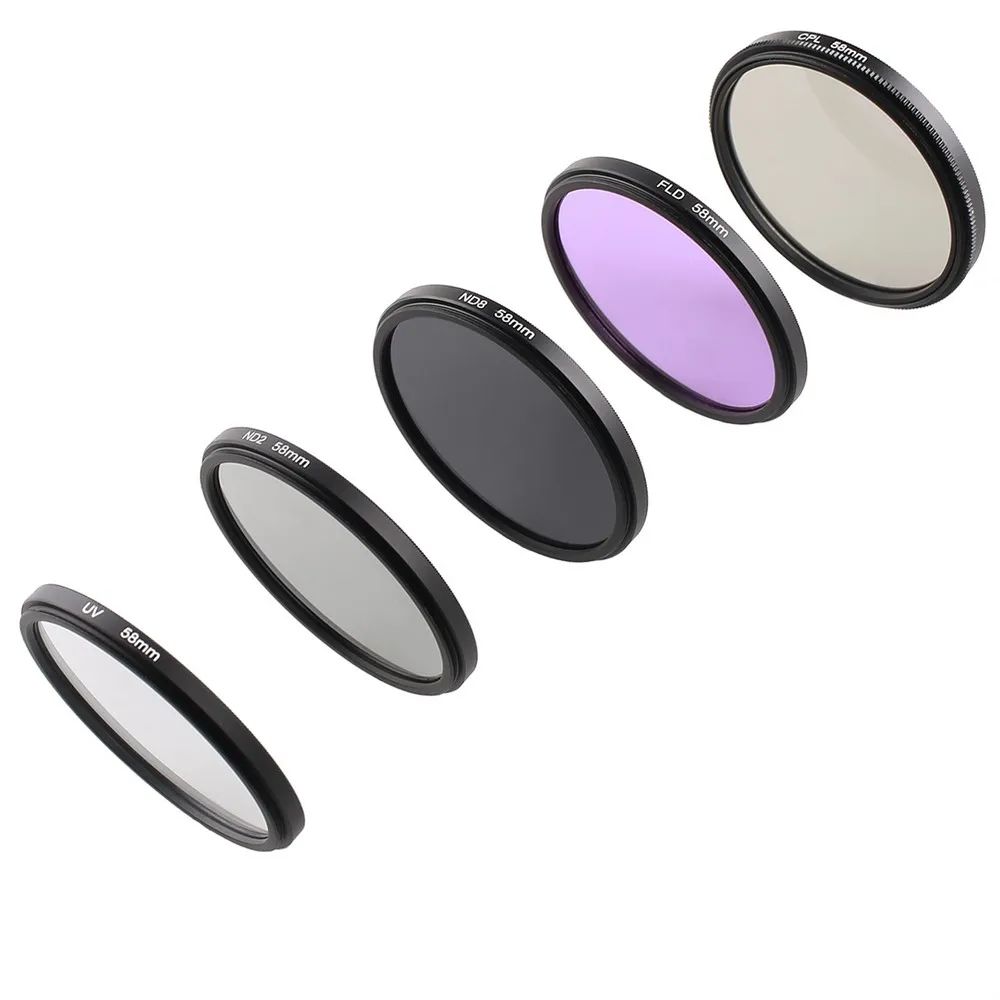 Комплект светофильтров Lightdow 6 в 1 UV+ CPL+ FLD+ ND 2 4 8 49 мм 52 мм 55 мм 58 мм 62 мм 67 мм 72 мм 77 мм для Canon Nikon