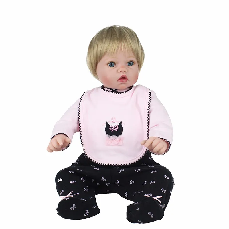 Bebe кукла для новорожденных 55 см Силиконовая прелестная малышей Bonecas модная