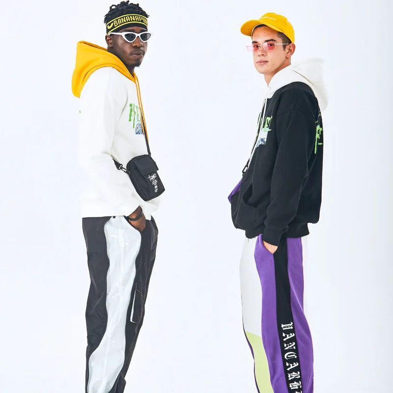 Краски письмо Снежная гора толстовки с принтом в стиле пэтчворк и КолорБлок