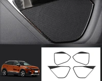 car accessories for peugeot 3008 5008 gt 2017 2018 2019 2020 2021 stainless steel interior door speaker cover trim 4pcs