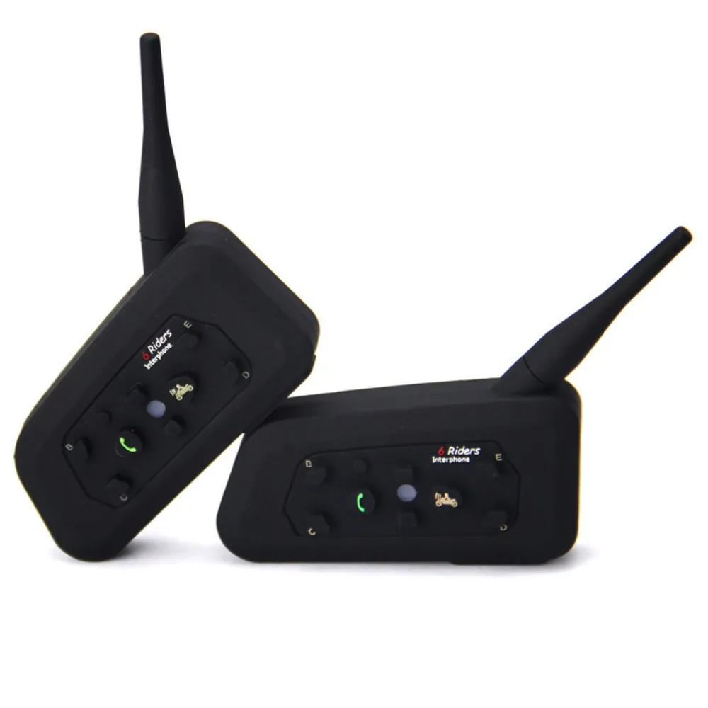 2PCS R6 1200M Motorcycle Bluetooth Helmet Headsets Intercom for 6 riders BT Wireless intercomunicador Interphone MP3 | Автомобили и