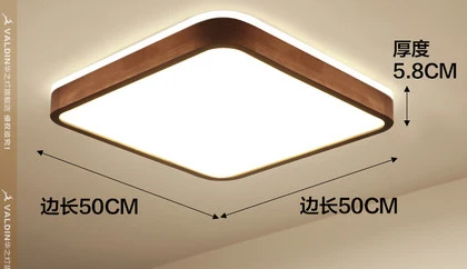 Square W 50CM L50CM Скандинавский светодиодный деревянные потолочные светильники в квадратной форме осветительные светильники Орех Деревянный потолочный светильник - Цвет корпуса: Square W 50CM L50CM