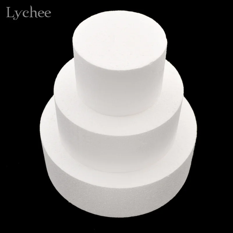Lychee 1 шт. круглый пенный торт Манекен Модель торт Инструмент Sugarcraft Цветочные украшения плесень