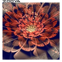 zooya round diamond painting wall sticker diamond embroidery mandala flower 5d diy pictures of rhinestone cross stitch kit r1696
