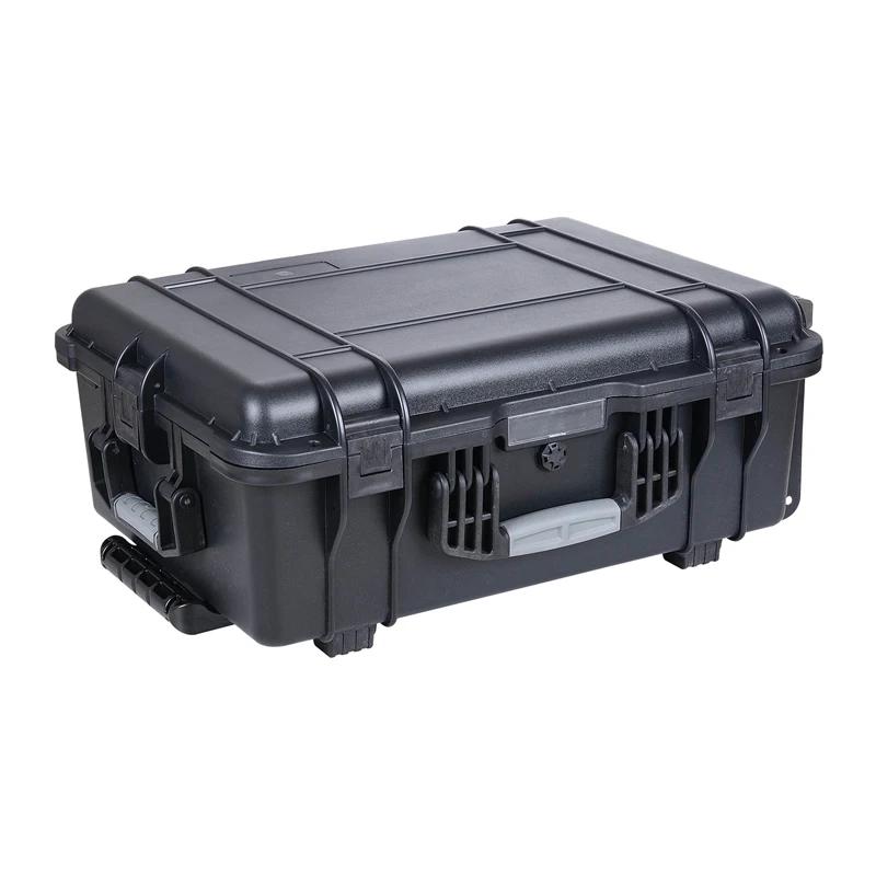 Waterproof injection mold Plastic hard trolley case travel luggage with foam insert