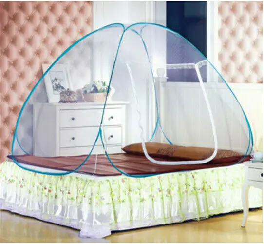 1 Pcs Fashion Simple Mongolian Yurt Mosquito Net Free Installation Wire Bottom Folding Single Door Magic | Дом и сад