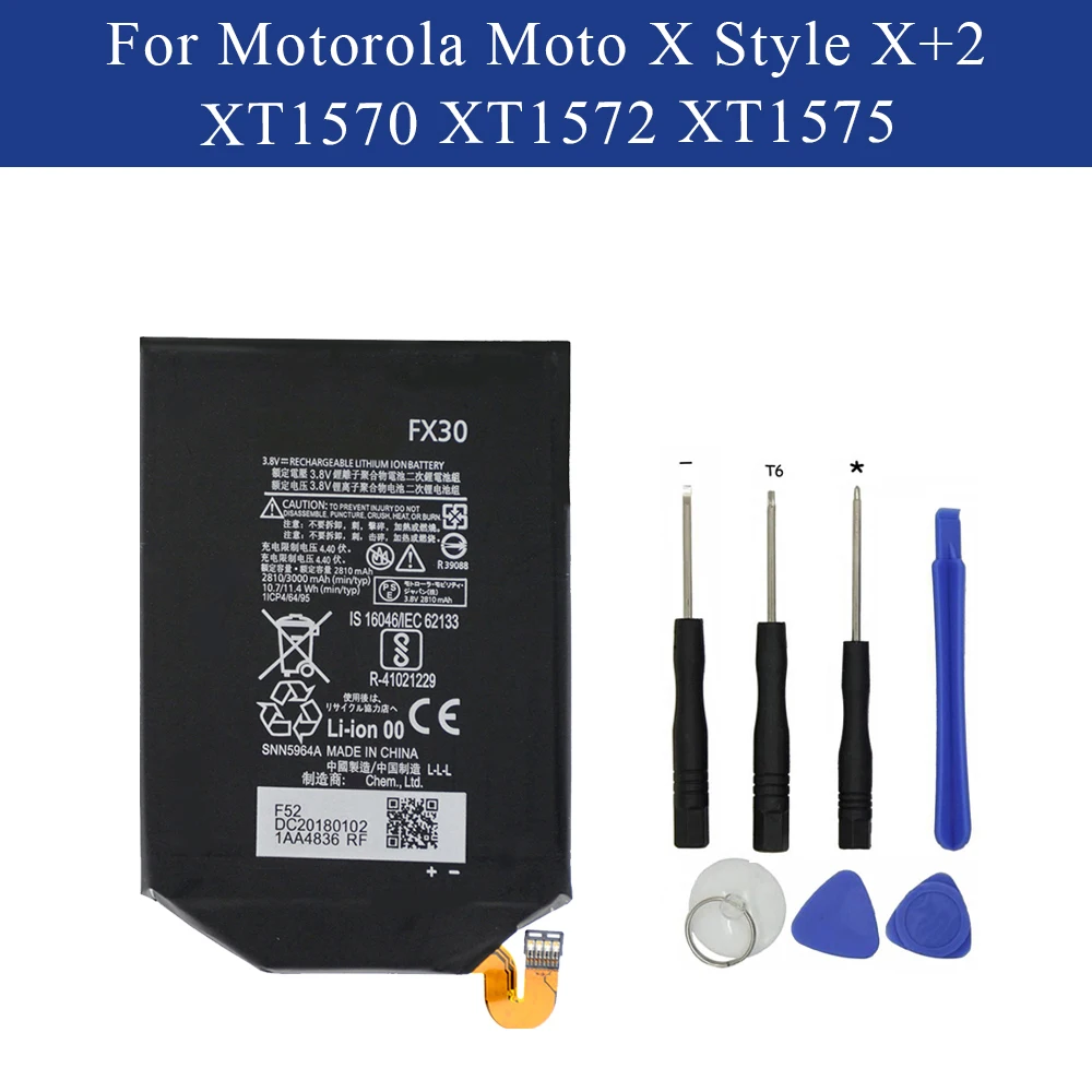 Новый Батарея FX30 для Motorola Moto X чисто Стиль чистый водителя + 2 XT1570 XT1572 XT1575 2810/3000 мА/ч