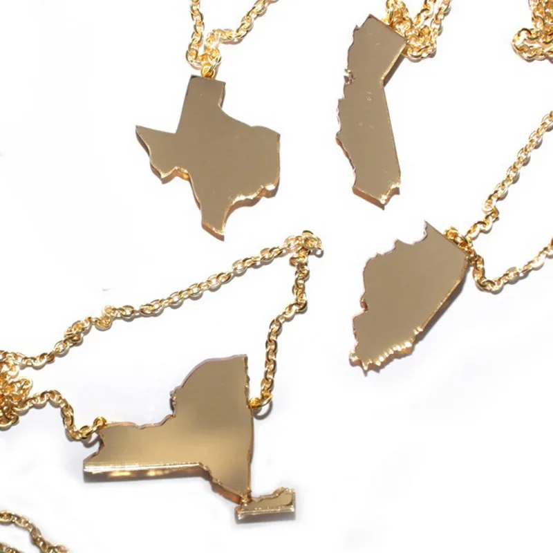 Ожерелье с картой родины акриловым лазером индивидуальные подарки|map necklace|gift