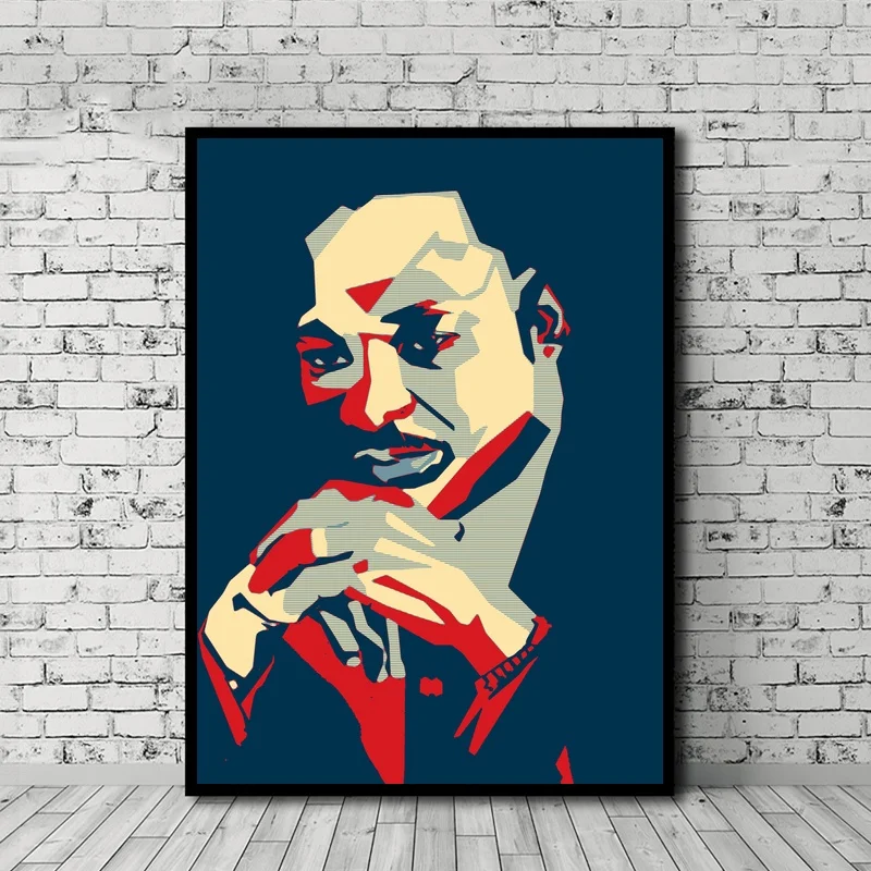 Мартин Лютер Кинг Jr постер Холст Картина Печать настенная живопись Домашний