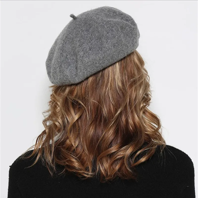 Оптовая продажа новая шерстяная кашемировая зимняя шапка женская теплая