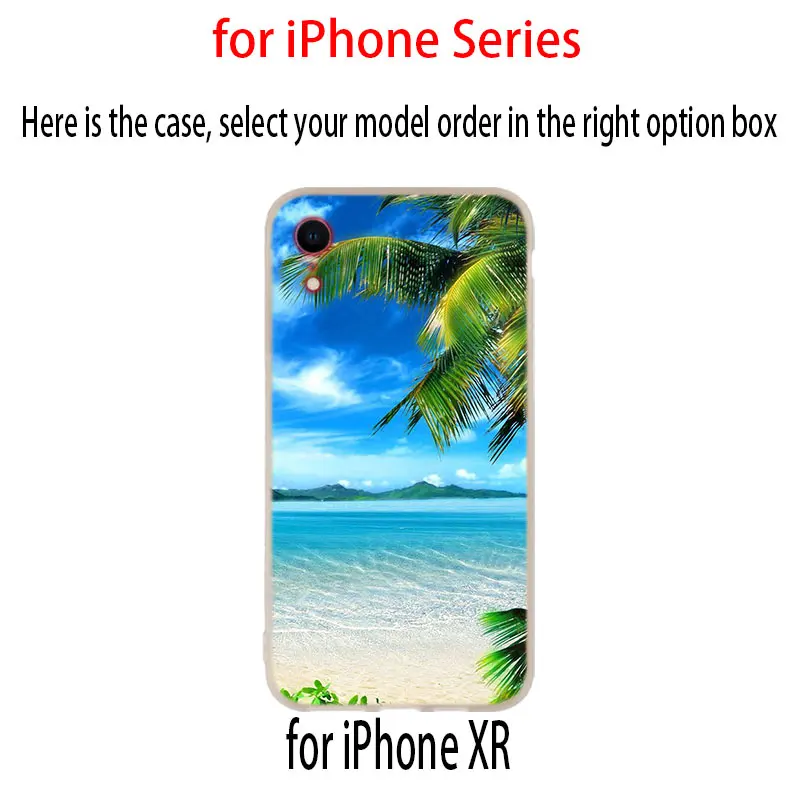 Прозрачный море голубое небо песчаный пляж мягкий чехол для iPhone 12 11 Pro X XS Max XR 8 7 6