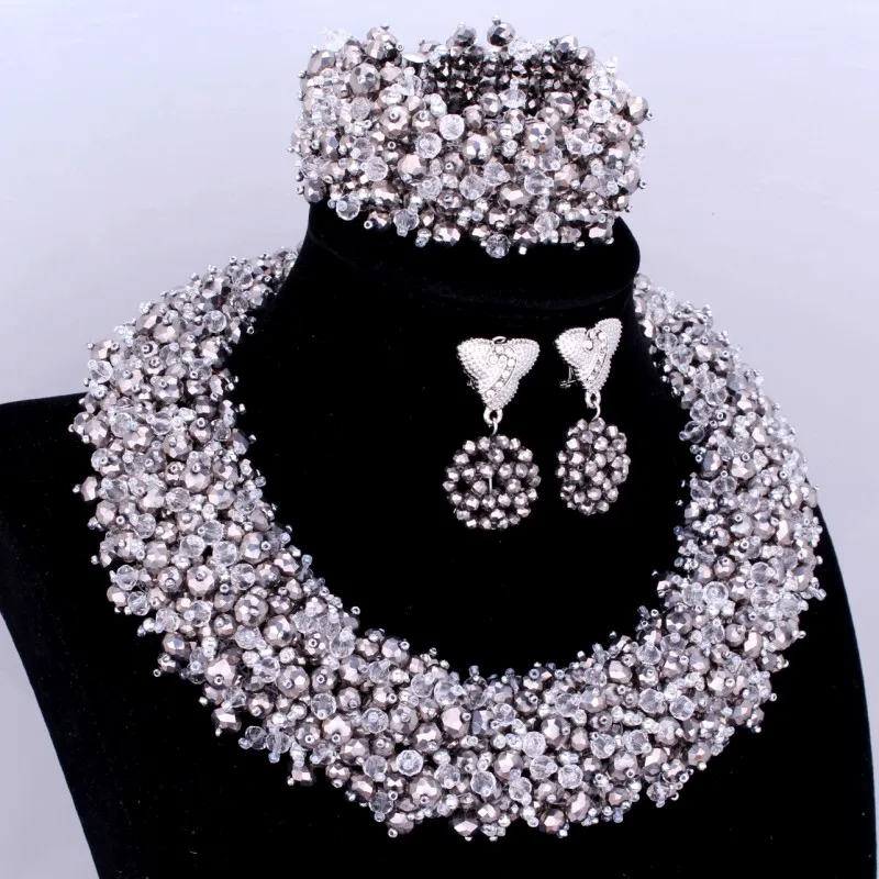 4 UJewelry свадебные комплекты украшений для женщин Свадебные африканские бусины