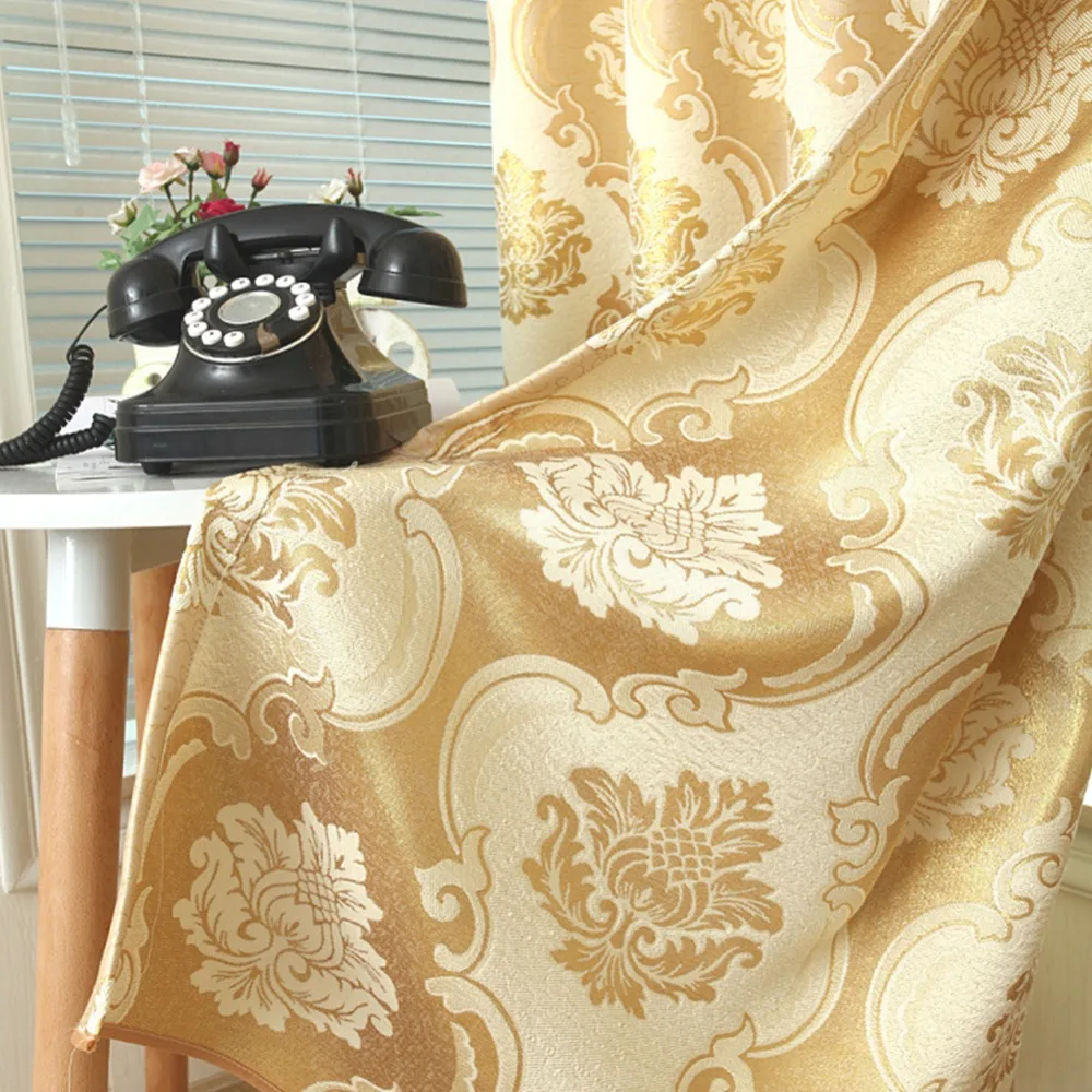 NAPEARL Европейский цветочный дизайн гостиная занавеска Роскошная плотная ткань