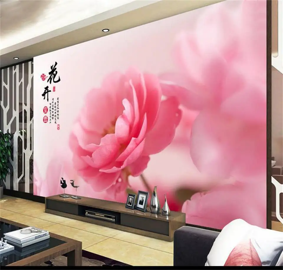 

3D-обои на заказ, фотообои для гостиной с изображением мечты, красных цветов, дивана, фона для телевизора