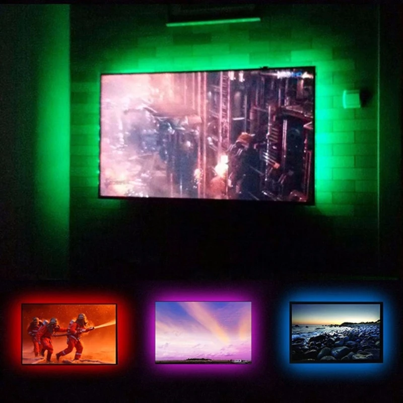 2018 новая DC 5V USB 30 LED/m 5050 RGB не водонепроницаемая гибкая светодиодная лента