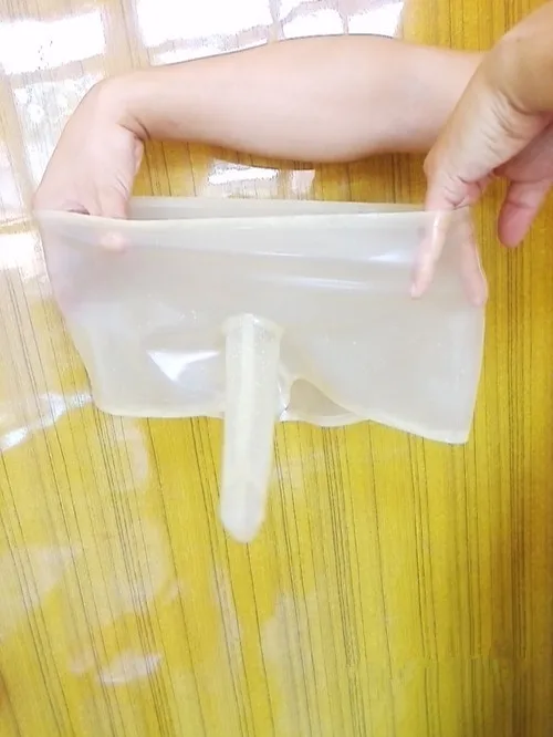 Sexy Mens Transparent Latex Panties with Condom Rubber Underwear | Тематическая одежда и униформа