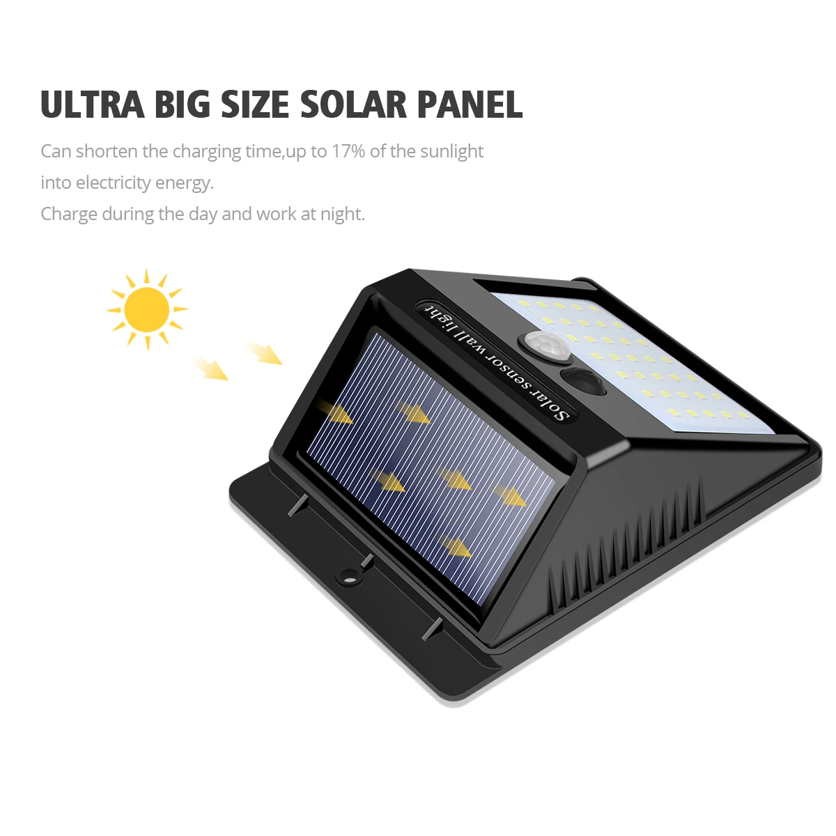 Настенный светильник светодиодный с датчиком движения на солнечной батарее |