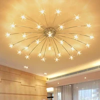 ice flower glass pendant light modern bedroom kitchen children room sky star pendant lamp lighting fixtures