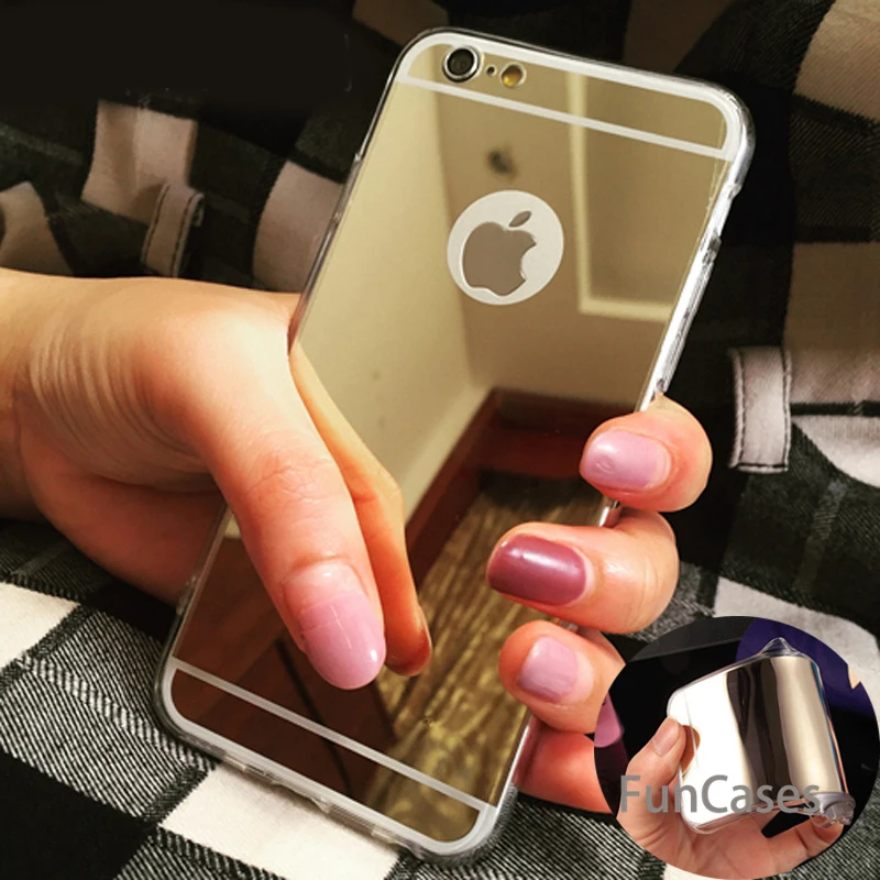 Изысканный гальванический зеркальный Чехол для iPhone6 6 S 5 SE Plus прозрачный мягкий