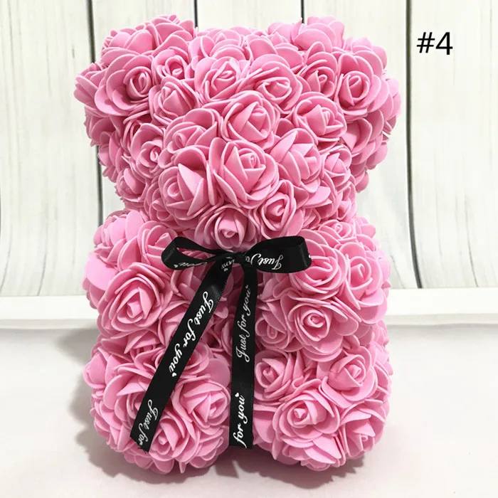 pink Vip Цена, Прямая 25 \ 40, красный плюшевый мишка, искусственный цветок розы, рождественские подарки для женщин, подарок на день Святого Валентина, плюшевый медведь - Цвет: pink