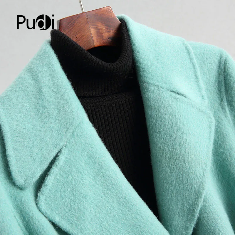 PUDI A39402 Женская Новая мода яркие цвета шерстяная куртка леди длинный стиль досуг осень/зима шерстяное пальто